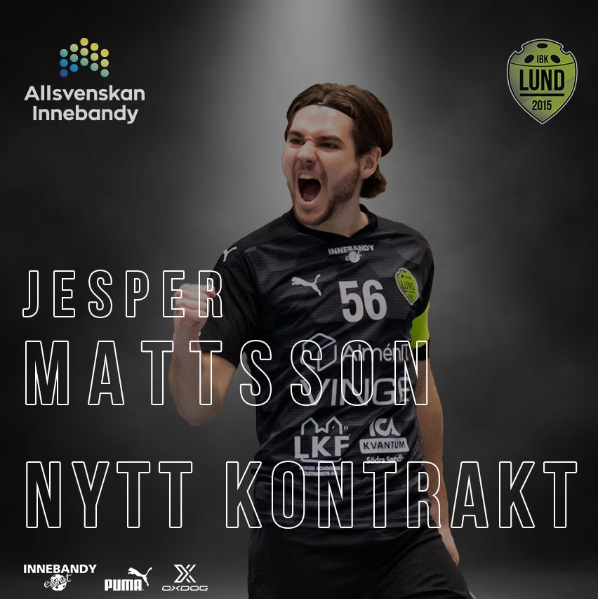 IBKLund's tweet photo. JESPER MATTSSON STANNAR I LUND
"ett lag som vill spela offensiv innebandy"

🖥: https://t.co/ooxPyQfUeP

#ibklund #innebandy #ibsilly #innebandyesset #puma #oxdog https://t.co/pn7SX8k9Yb
