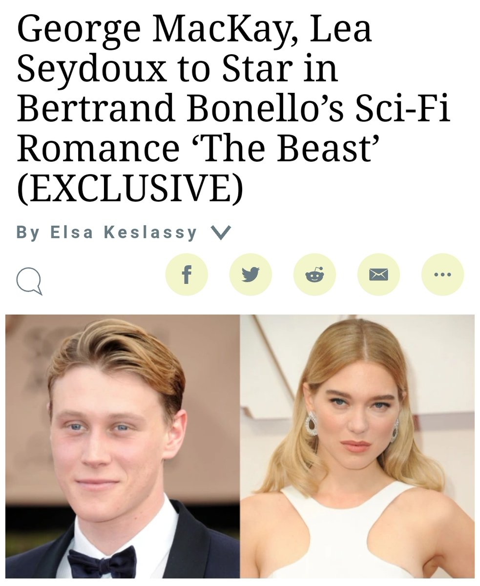 ❗조지 신작 SF 디스토피아 로맨스 스릴러 영화 <The Beast> 감독 베르트랑 보넬로 출연 조지 맥카이(루이스) & 레아 세이두(가브리엘) 제작 Kinology...