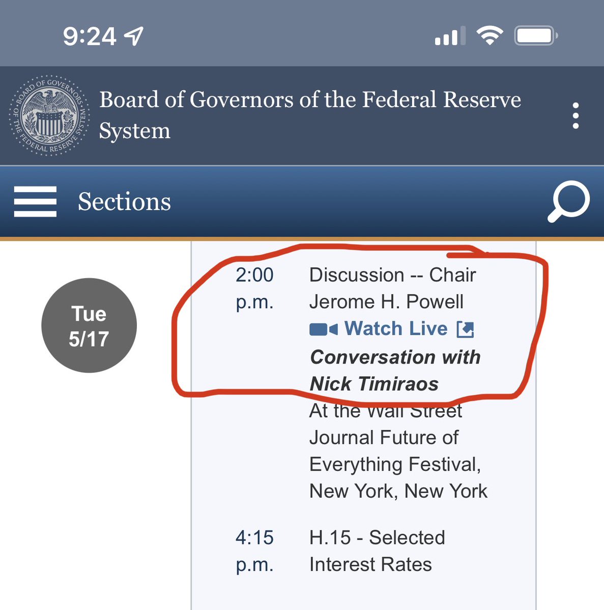 kale_abe's tweet photo. I didn’t realize daddy Powell talked this week… 

Should bring a lot of volatility as he just got confirmed for another 4 years as Chair…

Let’s see if his tone shifts… 😅 https://t.co/JyopO4IbBS