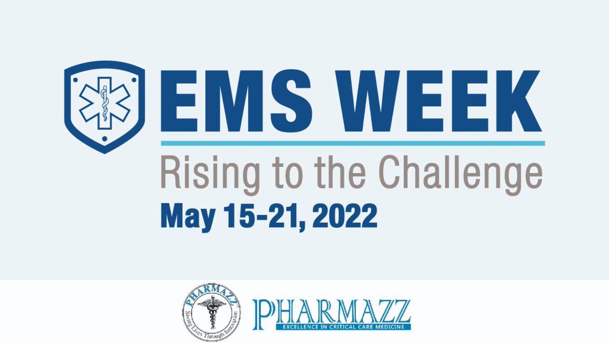 Pharmazz's tweet photo. This #EMSWeek, all of us at Pharmazz, Inc. would like to thank EMS professionals for dedicating their lives to helping others during their time of need. We stand with you and hope that our pipeline of critical care medicines will help when #RisingtotheChallenge to save lives. https://t.co/N9dts2MLxe