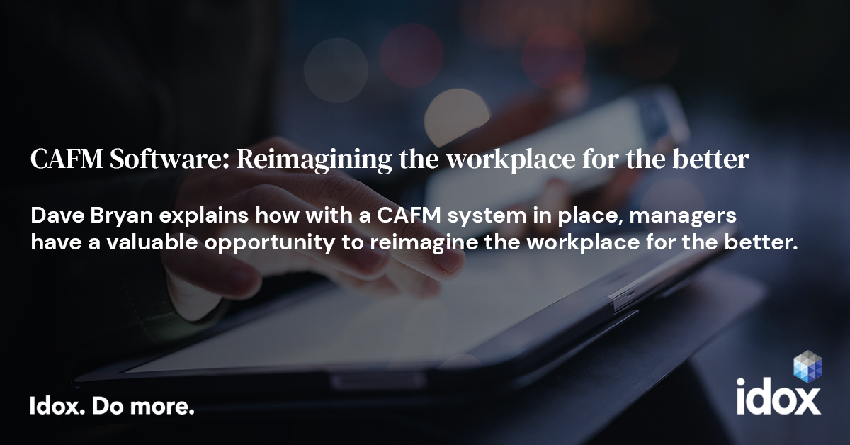 Idoxgroup's tweet photo. Read our article in @FMUKmagazine1 where Dave Bryan explains how with a CAFM system in place, managers have a valuable opportunity to reimagine the workplace for the better.

https://t.co/Z4AyAb8bUu

#CAFMExplorer #FM #FacilitiesManagement #facilitymanagement https://t.co/4HEhwr8t3X