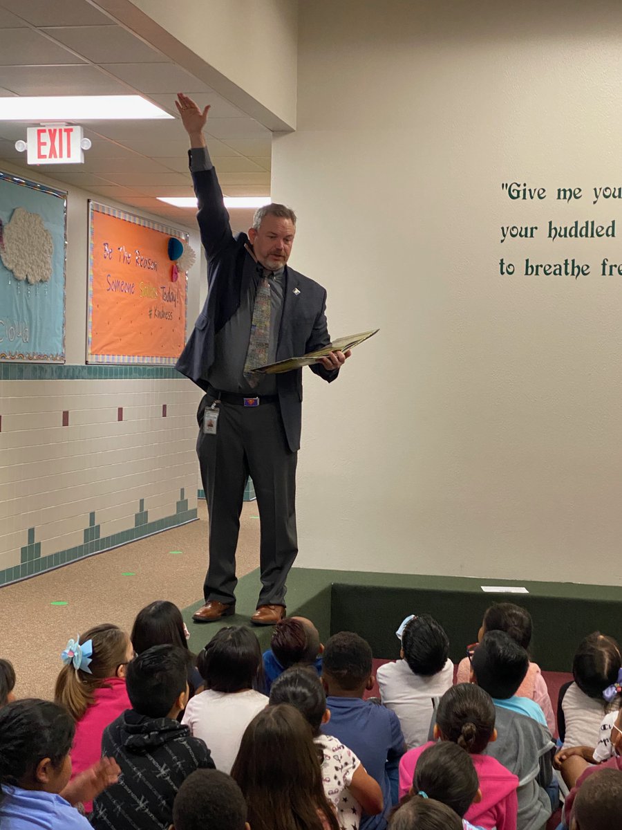 BISD_Libraries's tweet photo. In April &amp; May, our #EssentialEight topic is #Leadership!  School Board President helped us celebrate this topic by reading #ThePerfectPlan by Leah Gilbert to a group of @Neal_BISD  #RegalEagles! #WhatAreYouReading @BryanISD @BISD_ITech #LoveOurBISDLibraries #ReadersAreLeaders https://t.co/BRfUYX1sBO