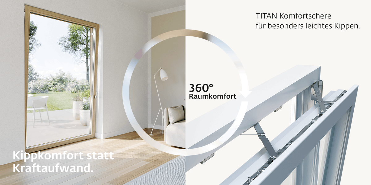 Damit sich auch große #Fenster leicht bedienen lassen, haben wir mit der #SIEGENIA #TITAN #Komfortschere den erforderlichen Kraftaufwand extrem minimiert. Damit wird das Kippen noch komfortabler und sicherer. Hier mehr erfahren 👉 link.si/360gradkomfort…