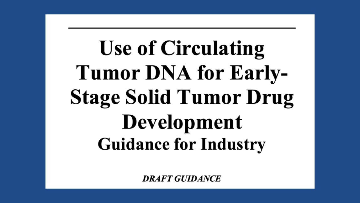 New <a href="/US_FDA/">U.S. FDA</a> draft guidance illuminates several exciting applications for #ctDNA in the early disease setting including
ctDNA for patient selection
ctDNA MRD for patient enrichment
ctDNA as a measure of response
ctDNA as an early endpoint in #clinicaltrials
trib.al/mMlpWz9