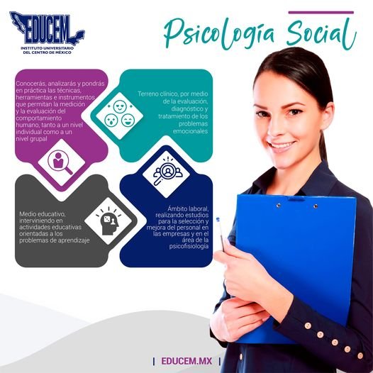 educempachuca's tweet photo. Estudiar Psicología Social te abre un campo laboral infinito ya que la sociedad trabaja en grupos desde siempre y en todo lugar, y donde haya una comunidad en vínculo podrás ofrecer opciones de intervención profesional.
📌Inscripciones abiertas, iniciamos en septiembre. https://t.co/rpJWtOnBX0