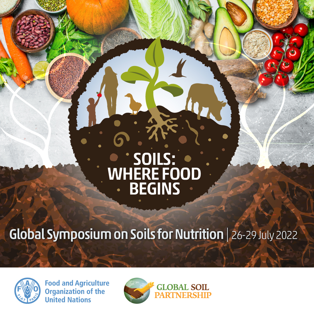 FAOKnowledge's tweet photo. The Global Symposium on Soils for Nutrition (26 to 29 July 2022) is now accepting abstracts! 

👉🏼 https://t.co/xoDTxLFgWM

#Soils4Nutrition https://t.co/3ceUcZ5r19