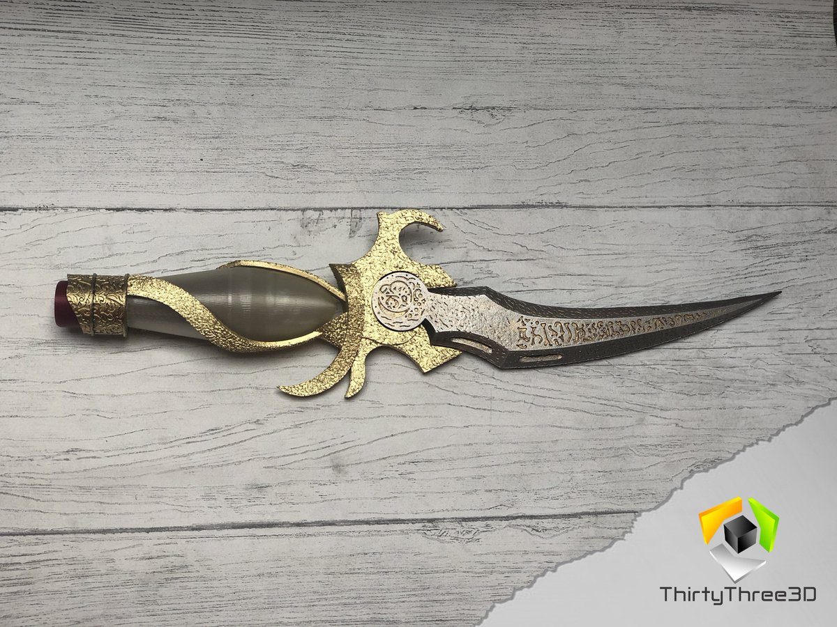ThirtyThree3D's tweet photo. Check out one of our popular items in my #etsy shop and on my website https://t.co/lkO0Qawffk Dagger of Time, Prince of Persia, 3D Printed, Unofficial https://t.co/6l98kfT6Fz #silver #gold #buy #present #memorabilia #decoration #3dprinted #cosplay #princeofpersia https://t.co/GThcu1QSUY