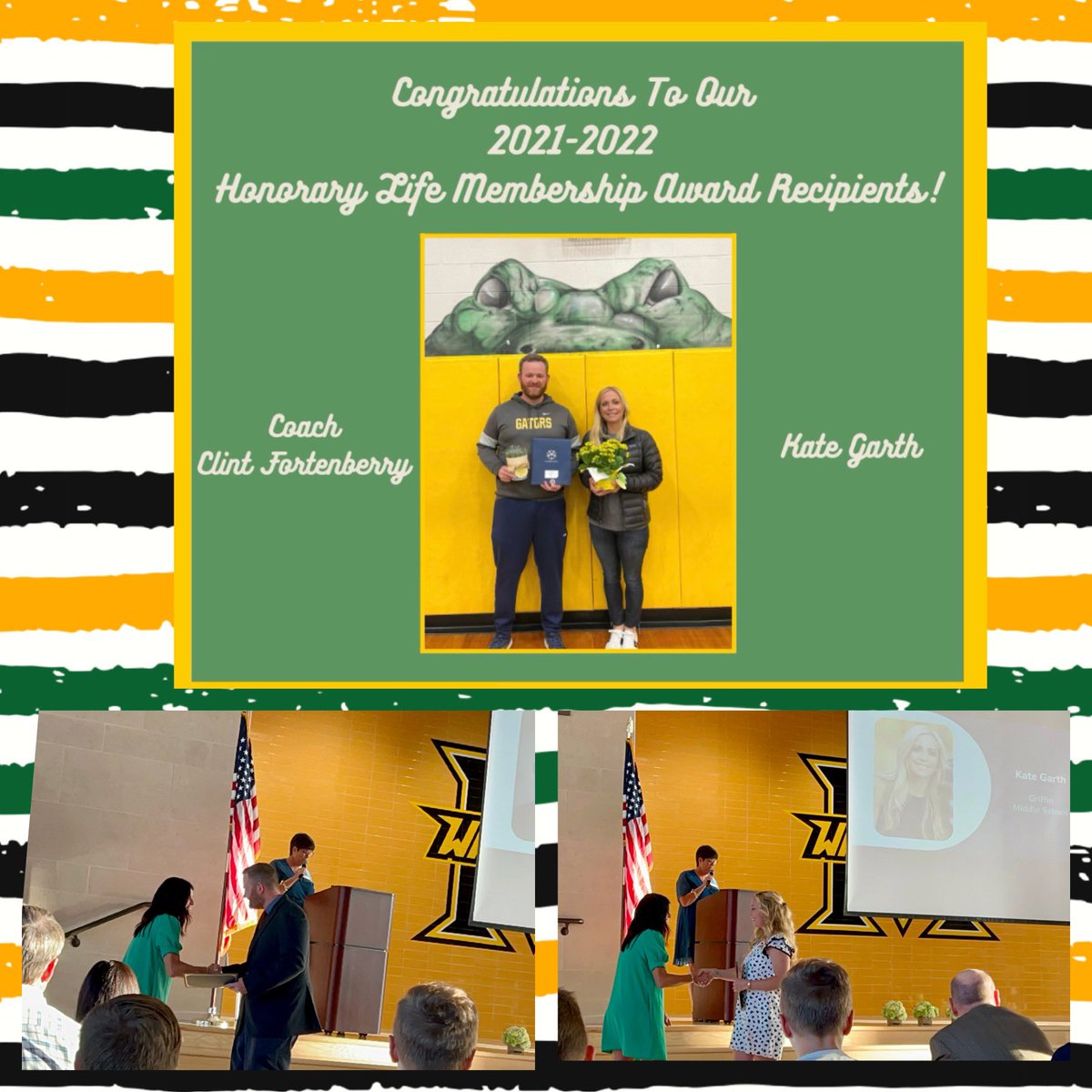 Last week Coach Fortenberry and Kate Garth were honored at the Frisco Council of PTAs Award Ceremony for receiving the Honorary Life Membership Award from Griffin PTA for the 2021-2022 school year. Congratulations again! You are both a blessing to Griffin and our PTA!
