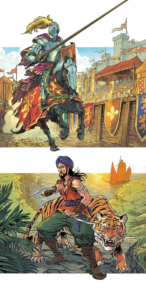 stripland_BENL's tweet photo. In juli gaat #DarkDragonBooks van start met "De Grote Klassieken uit de Literatuur in Strip." #Ivanhoe van #WalterScott & #Sandokan en de Tijger van Montpracem van #EmilioSalgari zijn de eerste twee verhalen die verstript worden. #Enna #Tamburo #Garau https://t.co/5DcYVoTPpl