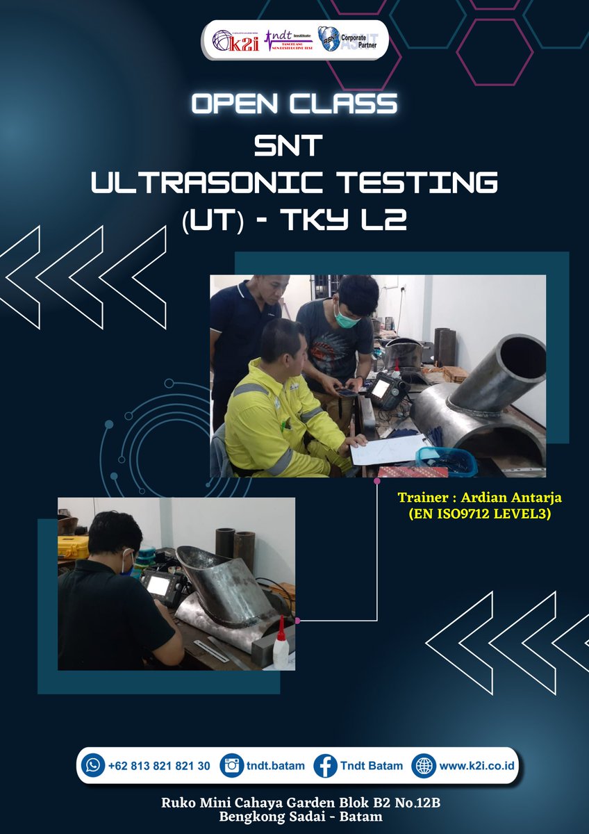 Besitzen19's tweet photo. Open Class
SNT Ultrasonic Testing TKY L2
@: CV. Tangerang NDT - Batam #ndt #NonDestructiveTest #TNDTBatam #Batam https://t.co/SNtrroQx1t