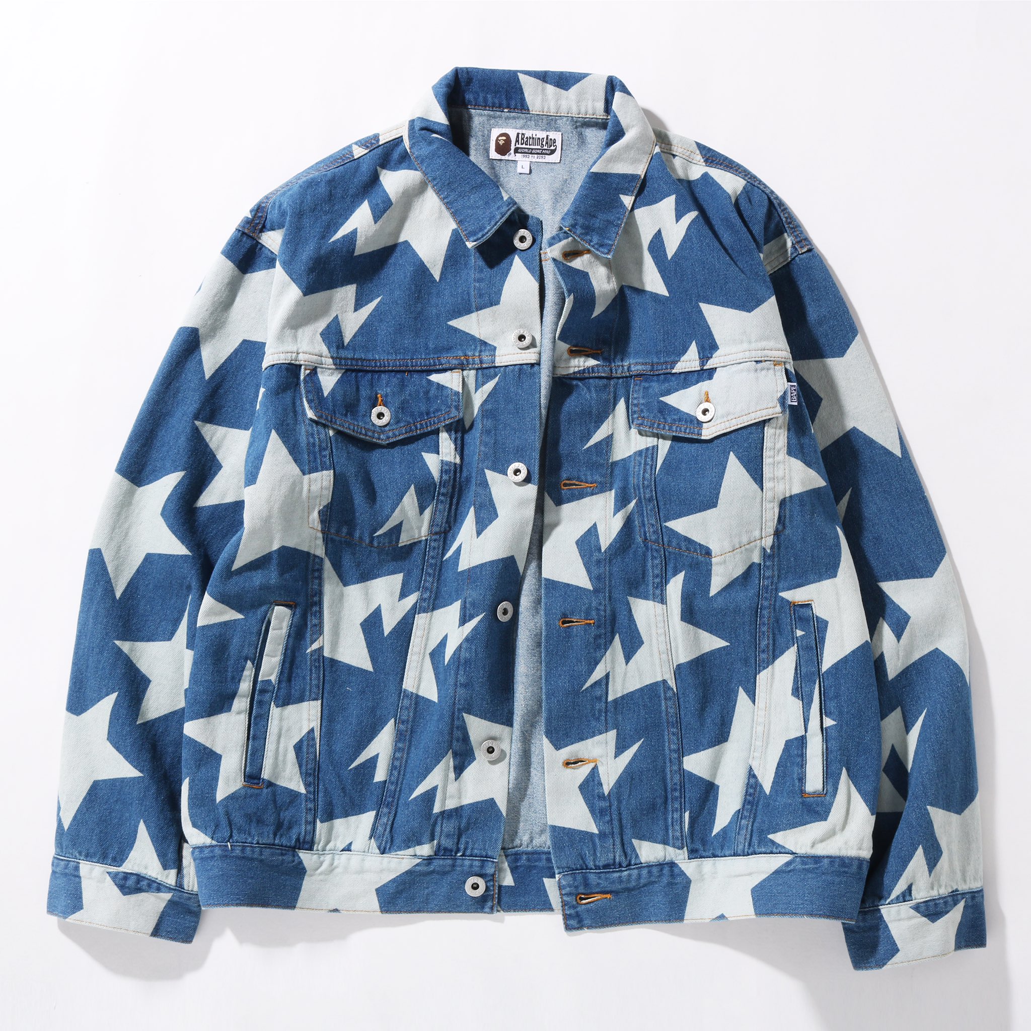 【A BATHING APE】STA PATTERN DENIM バケットハット STA PATTERN | bape.com