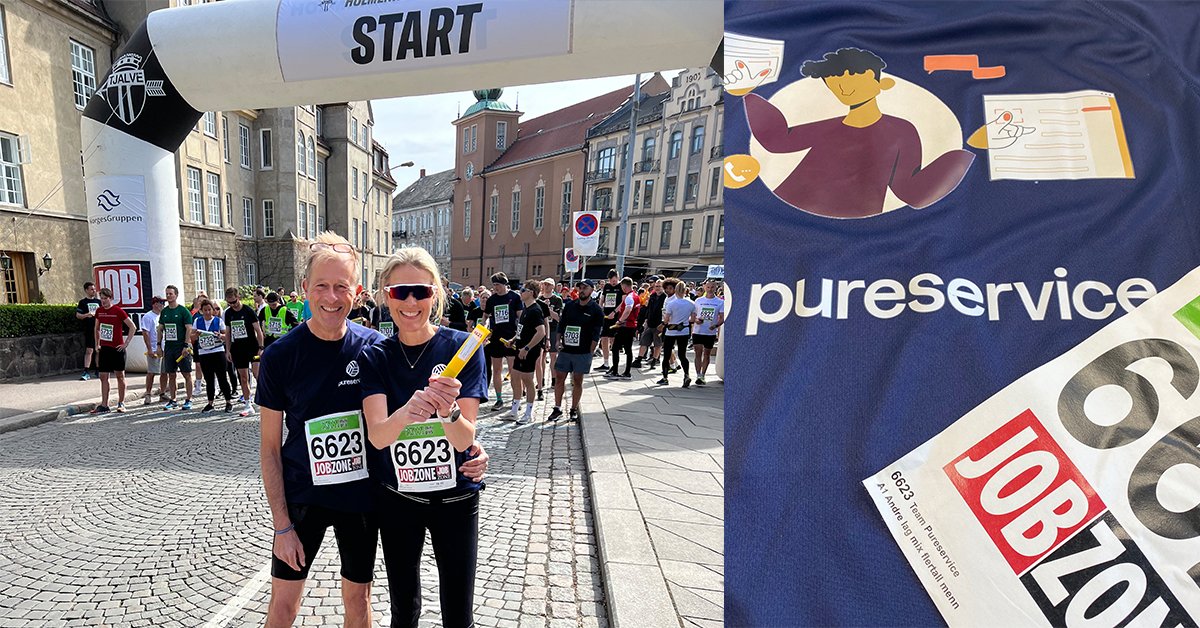PureserviceAS's tweet photo. Helgen ble tilbrakt med løpesko og stafettpinne! 🏃‍💨
Vi takker ansatte og gode venner for innsatsen, og ser allerede frem til neste års stafett.

Noen fler som løpte rundt i Oslos gater på lørdag? #holmekollenstafetten #pureservice #righttoplay https://t.co/YiSxcBH5h6
