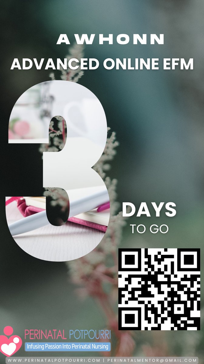 PerinatalPot's tweet photo. Last Call 📢📢
Awhonn Advanced EFM Class Is 3 Days Away To Sign Up Use The QR Code Or Visit our website at 
https://t.co/wcYStddOiW https://t.co/11Zroxc6Js