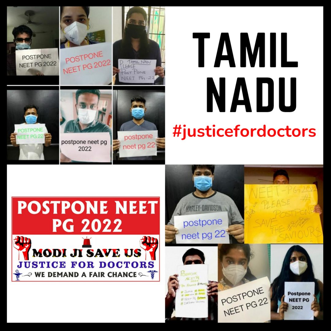 dentodontics's tweet photo. #TamilNadu #NEETPG2022 Aspirants Raising voice &amp; Extending there support in PAN INDIA STRIKE 
Thank You 
#JusticeForDoctors
#POSTPONENEETPG2022 
#POSTPONENEETPG_MODIJl 
@mansukhmandviya @mkstalin @PWilsonDMK @PMOIndia @narendramodi @JPNadda @blsanthosh @smritiirani @ABVPVoice https://t.co/j9ltWjgwwh
