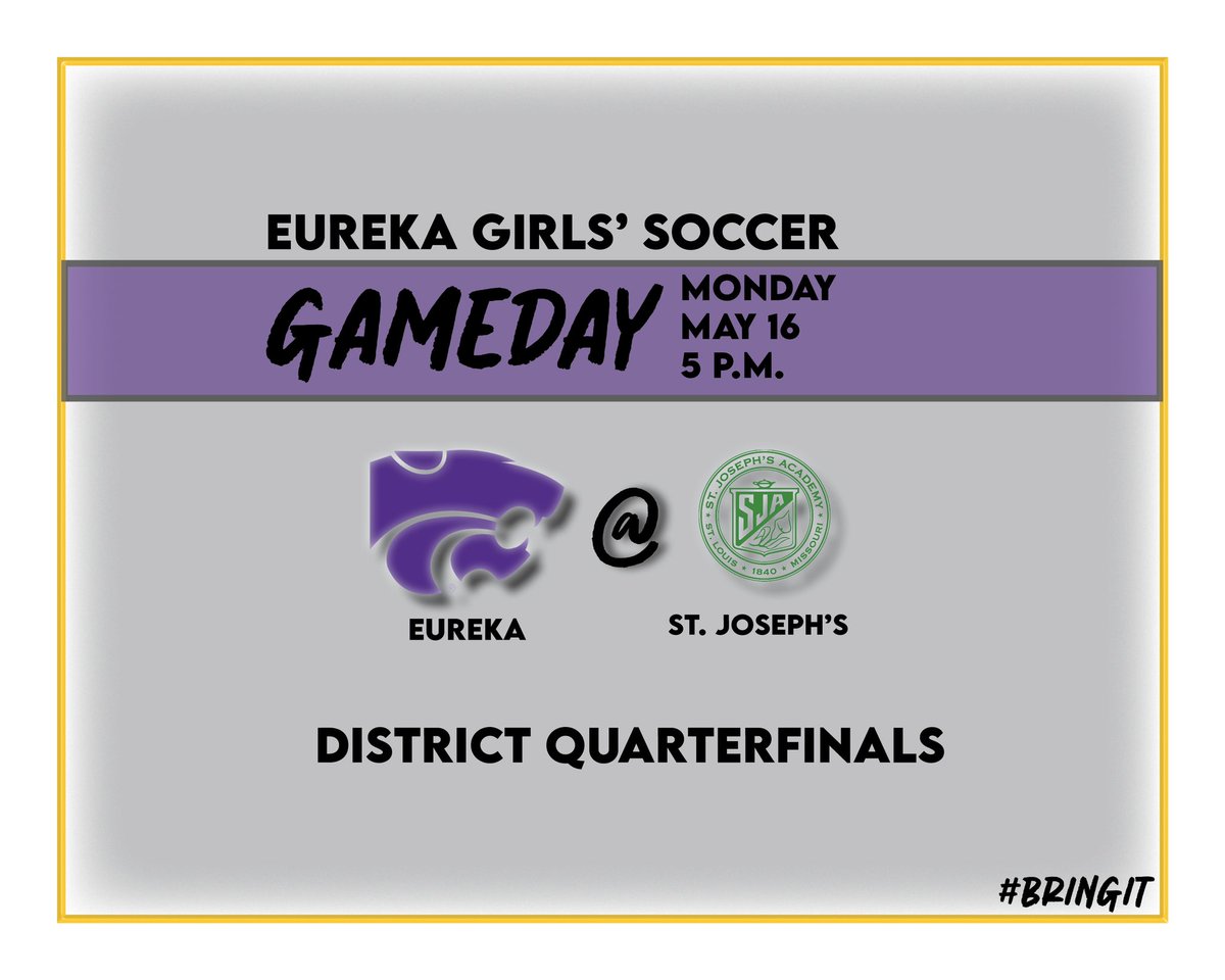 DISTRICT QUARTERFINALS
The Cats hit the road to start districts today with an afternoon game at SJA. 
🆚 St. Joseph’s Academy
📍SJA
🕠 5 p.m. 
#BringIT