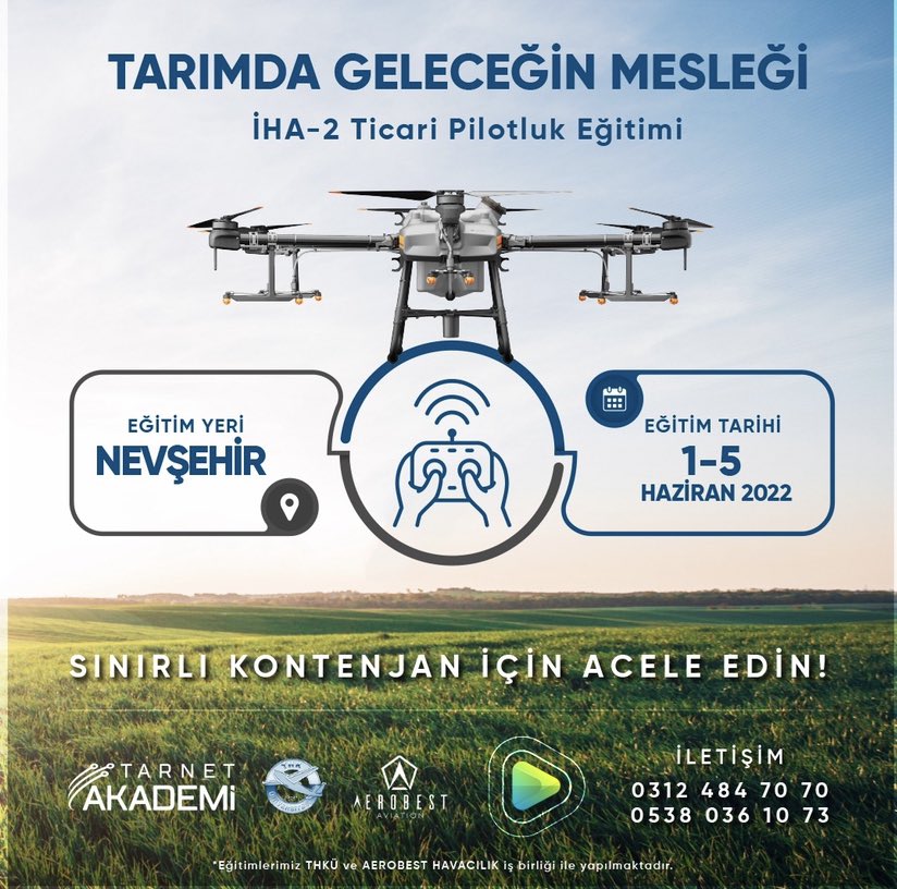 İHA-2 Ticari Pilotluk Eğitimi 1 Haziran Tarihinde Başlıyor!
