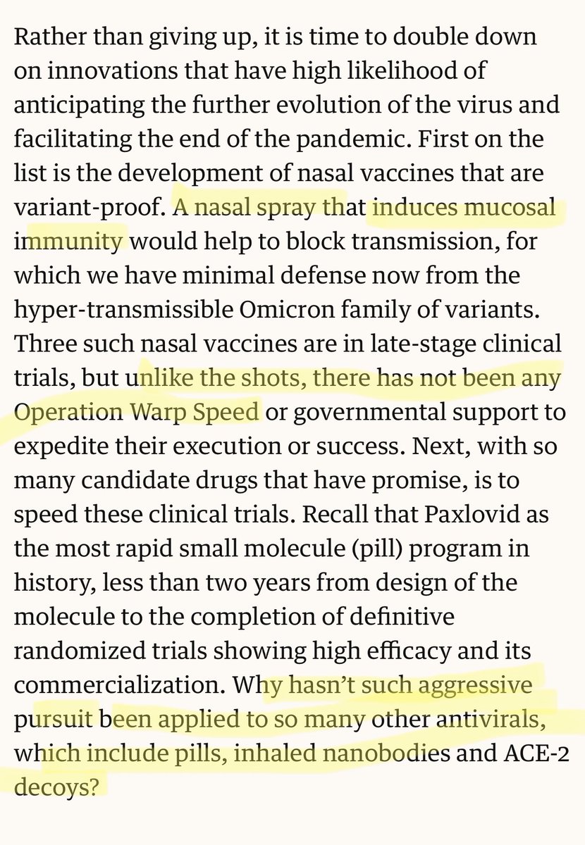 KashPrime's tweet image. Some really good points here by @EricTopol in the @guardian today. To give up now is to allow continuous mutation and adaptation of the virus. It allows time for the enemy to regroup. The response should be to build up our defences and press the attack: