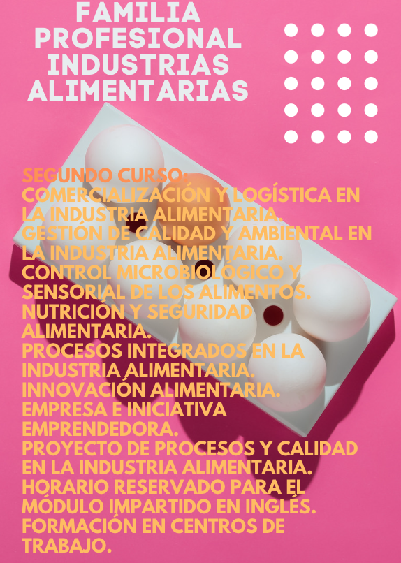 GoodFoodTheory's tweet photo. Os dejamos por aquí los ciclos formativos que impartimos desde el departamento de Industrias Alimentarias del @fpaprenent 
4.- CFGS Procesos y Calidad en la Industria Alimentaria https://t.co/rcM4f2TBoK