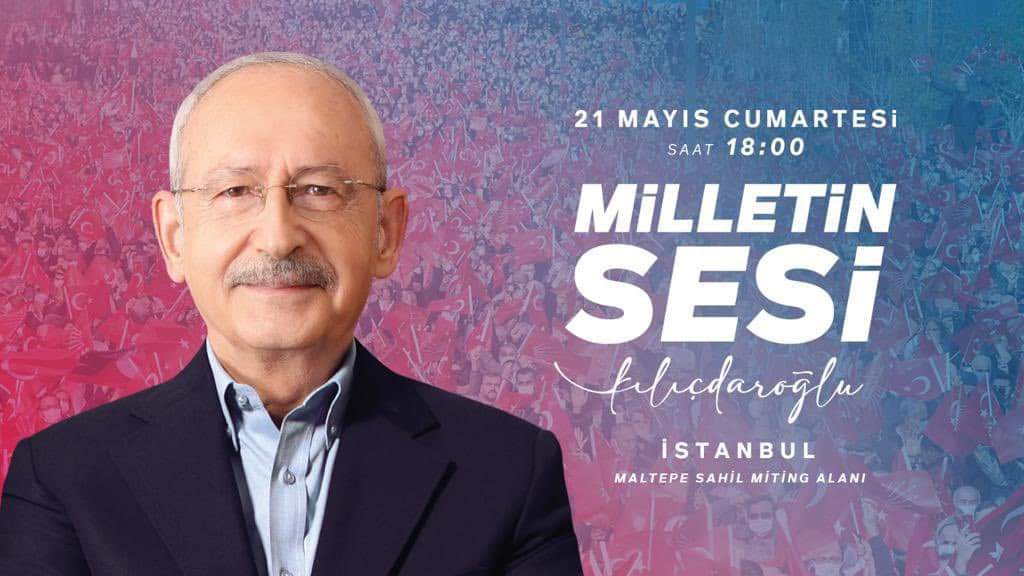 yeniparticubuk's tweet photo. Milletin Sesi  İstanbul Mitingi'nde  buluşuyoruz..

📆 21.05.2022 Cumartesi
⏰ 18.00 
📍 Maltepe Sahili - Miting Alanı
 #GeliyorGelmekteOlan #MilletinSesi #MilletinSesiKılıçdaroğlu https://t.co/8CUhwj1Hg9