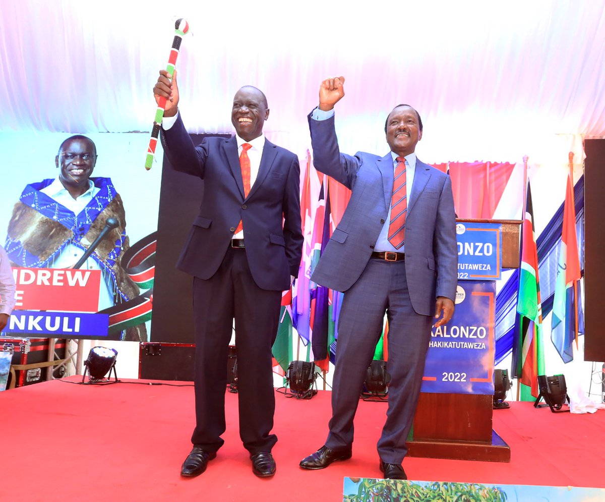 skmusyoka's tweet photo. A Davidian Moment. 
A Historic Movement.
Together with #AndrewOleSunkuli, we accept @TheWiperParty nomination for the President and the Deputy President of the Republic of Kenya. ^SKM https://t.co/H5PEMm6Ndk