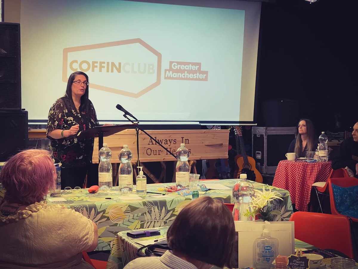 CoffinClubGM's tweet photo. Incoming pictures from our amazing event on Saturday! 

Viva la #funeral revolution! 

#CoffinClub #GreaterManchester #Manchester #Tameside @CorpPOPHyde https://t.co/j12tuDaG9f