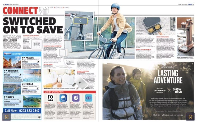 wundatrade's tweet photo. WundaSmart has been featured in Friday’s Metro! 🗞 The piece is about gadgets to help save on your household bills https://t.co/4DQQ73uzHx