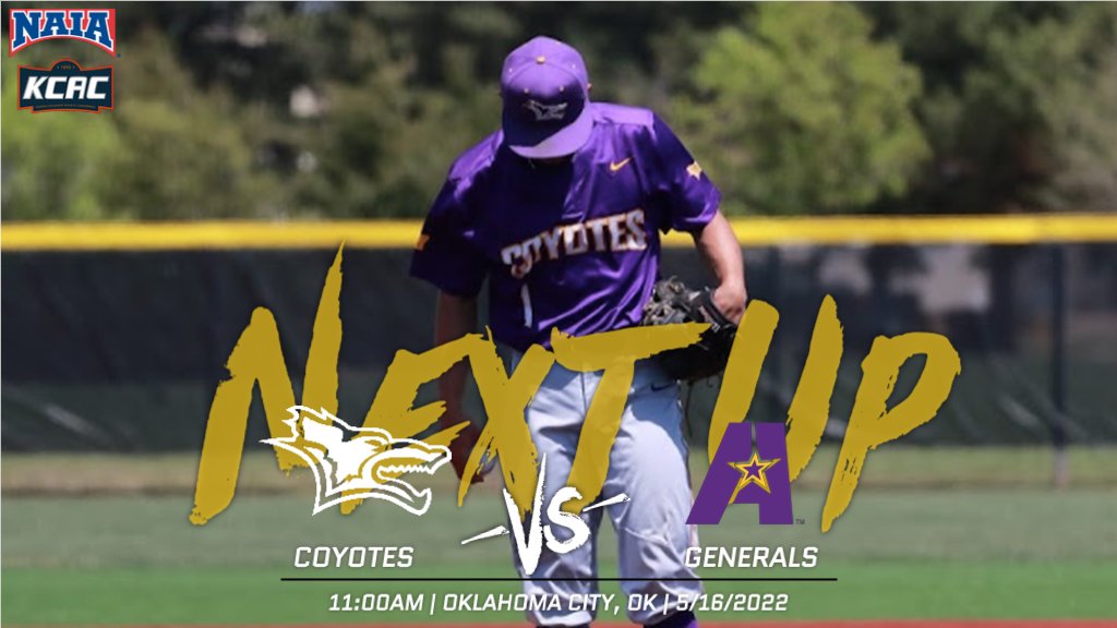 KWUBaseball's tweet photo. Nothing like baseball in May

The Coyotes take on LSU-Alexandria at 11:00am in Oklahoma City to start up the NAIA National Championship Opening Round!

#WhyNotUs #RollYotes https://t.co/1RiIxZkQdP