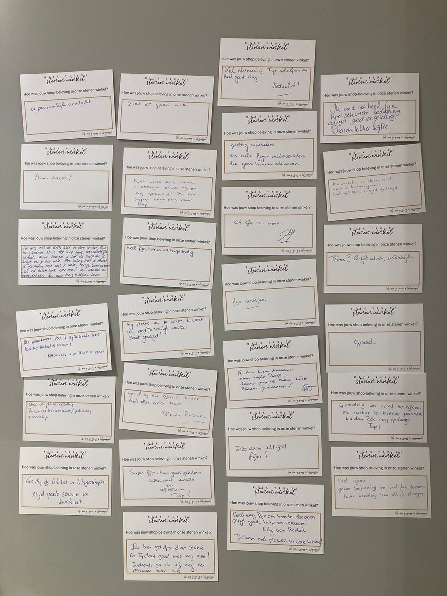 Winkels in het centrum van Wageningen deden vorige week met de week van de stenen winkels. 
Erg leuke reacties van klanten ontvangen over hun ervaring bij ons. 

#52weken #stenenwinkels