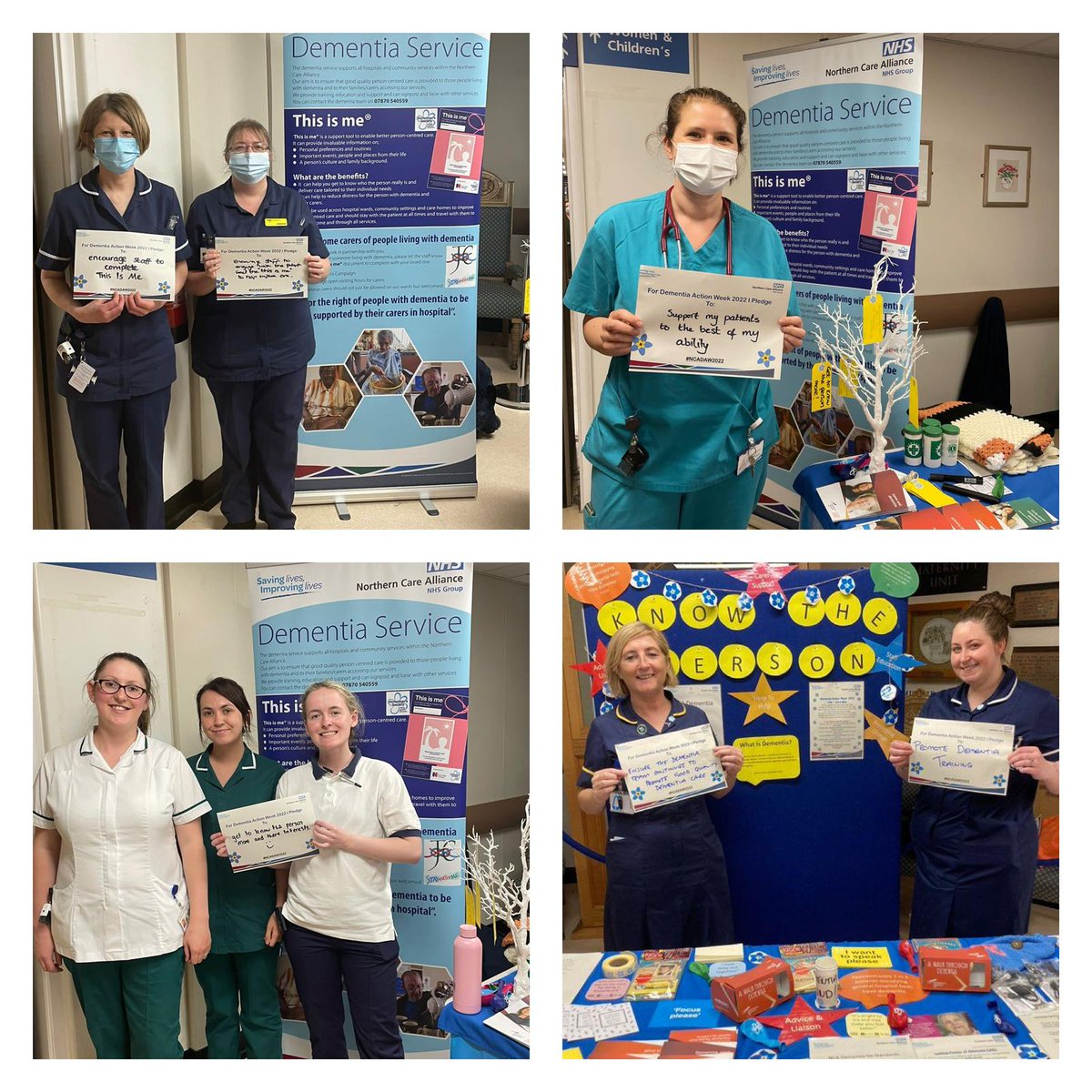 NCANursing's tweet image. Successful start to Dementia Action Week @OldhamCO_NHS Donations and pledges made. Education and advice given.. thank you! #NCADAW22  @NCANursing @drogeyb @pinkykimbo @AmyBeddows
