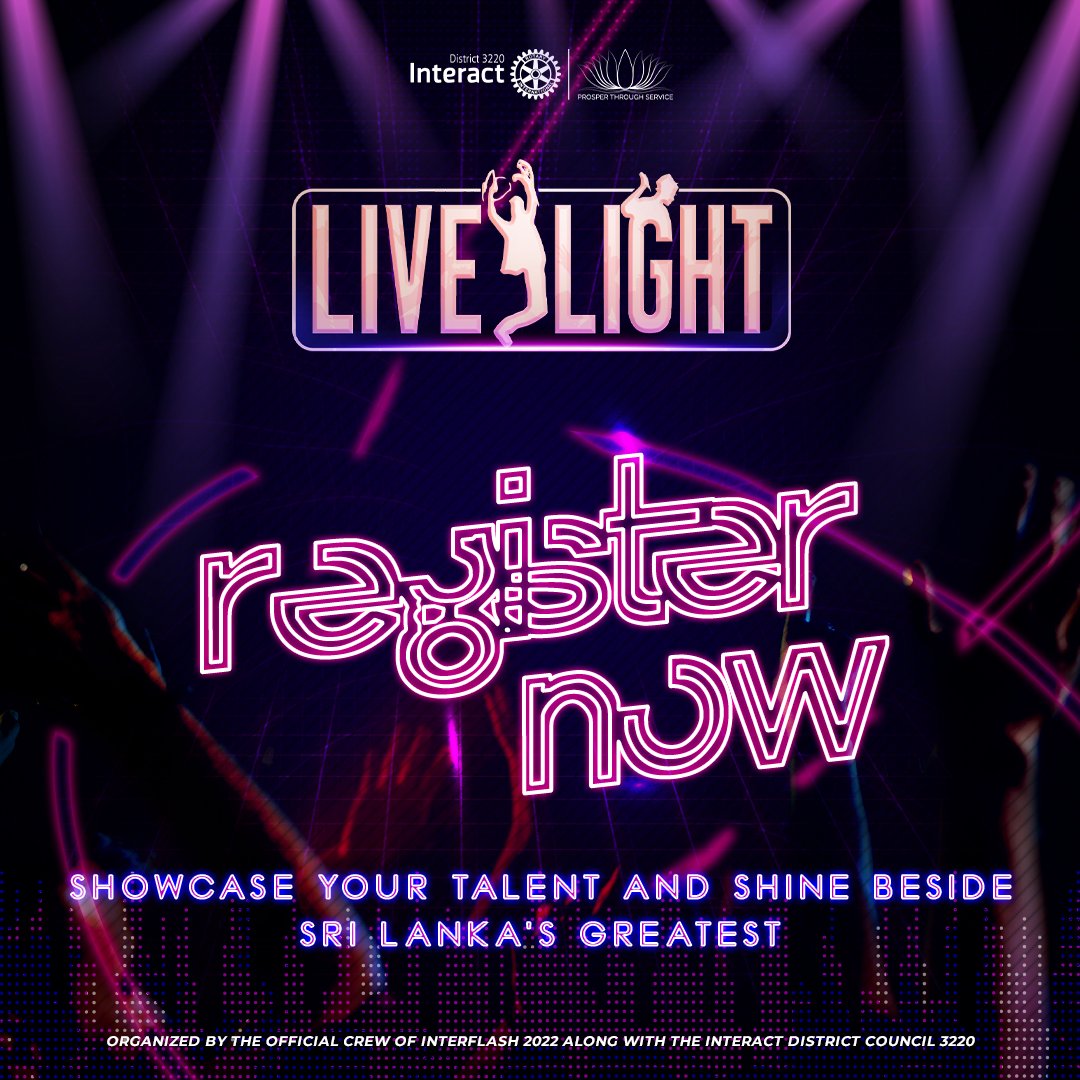 interact__3220's tweet photo. We are glad to announce that registrations for the much awaited LiveLight auditions is now open.

Get ready to amaze our judges with your mind blowing talents at the Auditions 

Well, what are you waiting for? Register now! 

#LiveLight2022
#InteractDistrict3220
#InterFlash https://t.co/xd7OppfiUq