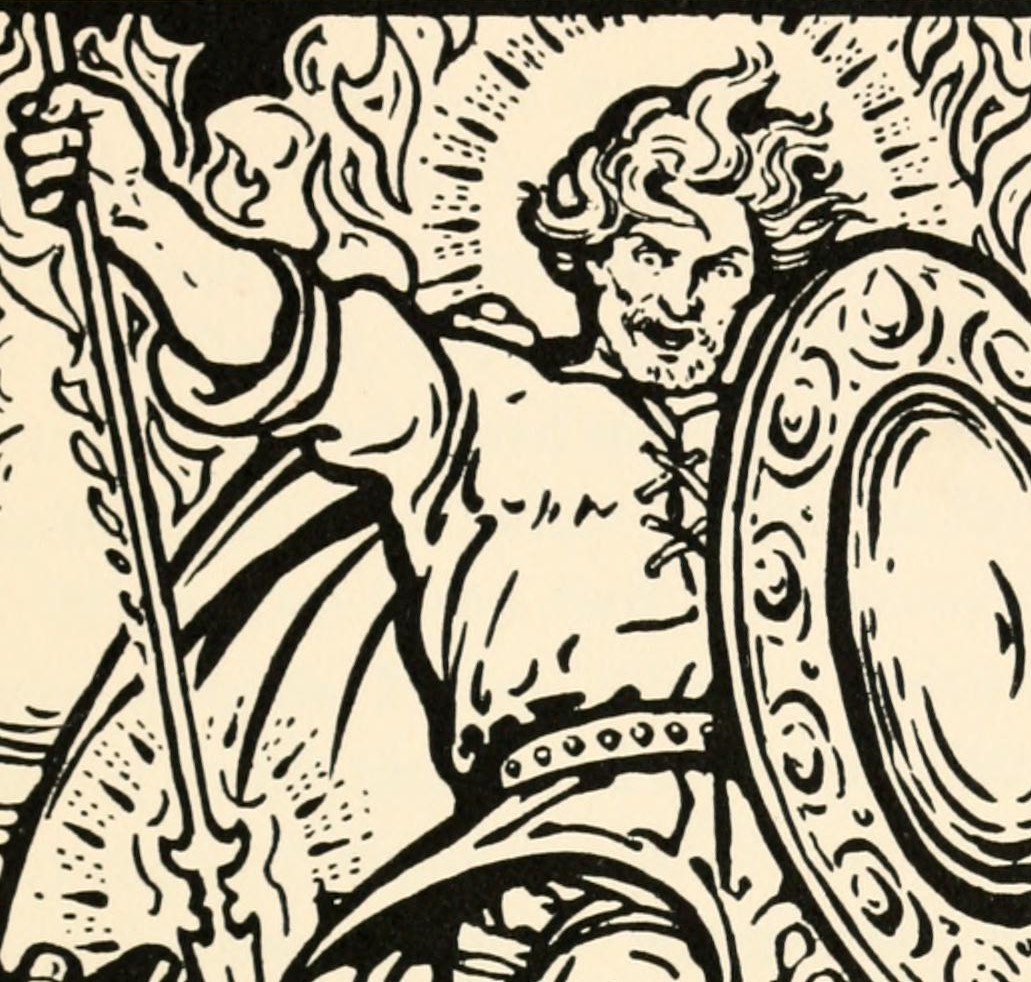 NeuKelte's tweet photo. #Celtic #MythologyMonday: While #FinnmacCool was away, his wife had an affair. In the process, #Lomna, #Finn`s fool, caught her and was therefore killed by #Cairbre. On his return, #Finn only had to touch his wisdom tooth with his thumb to find out the name of the murderer.
1/2 https://t.co/FVMnnw1E3J