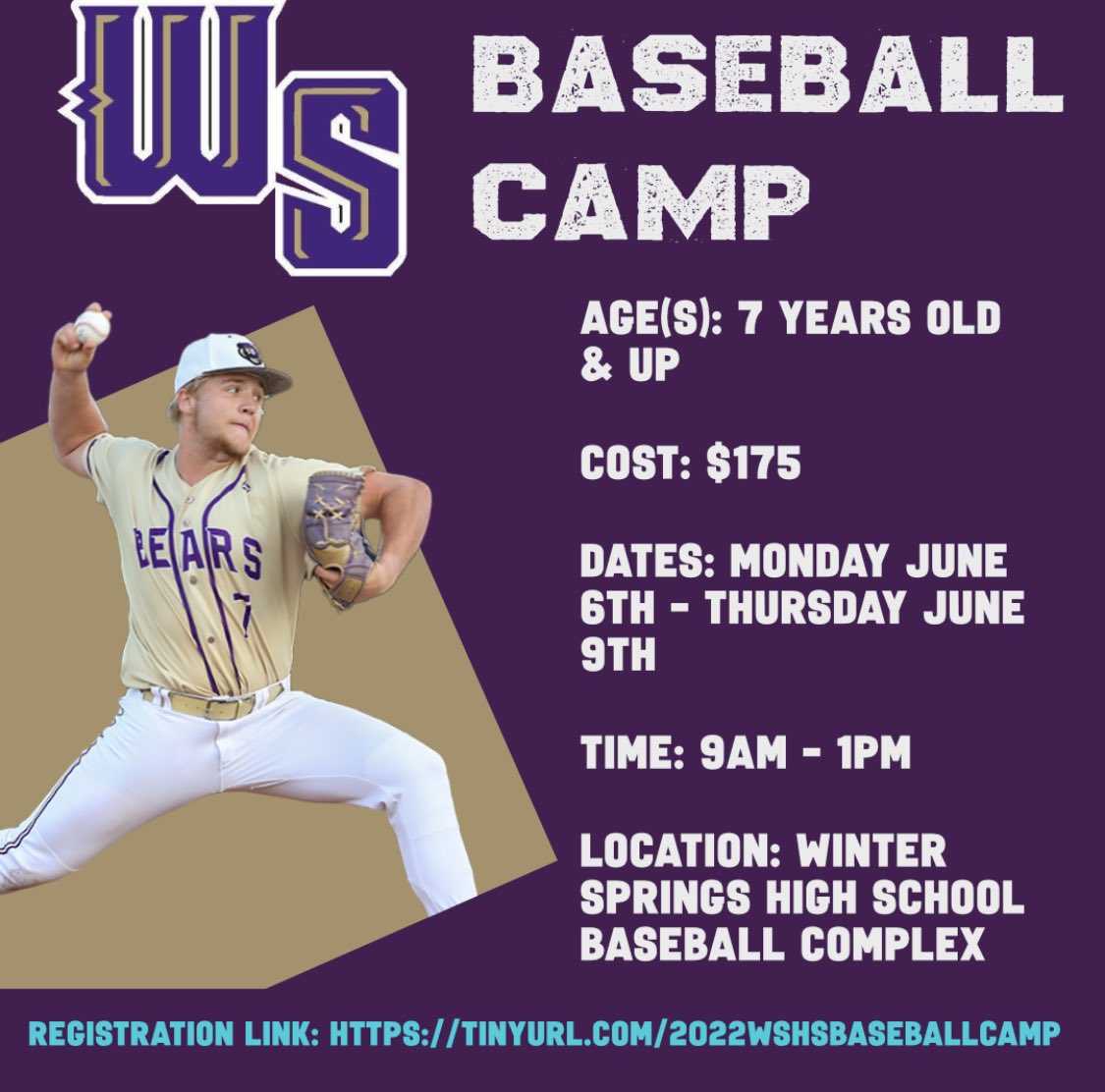 Springsbaseba11's tweet photo. Let’s go!!! Spots are filling up quickly, great opportunity to learn the #SpringsWay to play the game! @Petes_dragons @LeMortaQAB @CoachGomrad @Jakob_Jarzynka @mattwix22 @WSBearAthletics @ITMStrailblazer @SouthSeminole21 @keethcougars #SpringsBaseball #TheFuture #BEARS https://t.co/Zie4UCMnIb