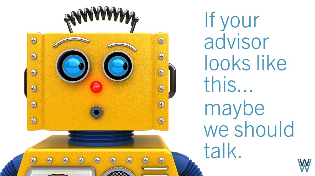 windlewealth's tweet photo. You’re not a robot. Why should you be advised by one?
We’re 100% human 100% of the time. 💯
#human #notarobot #financialadvisor #financialplanner #wealthmanager #windlewealth #crypto #cryptocurrency #digitalassets #okc #oklahomacity #oklahoma https://t.co/650JTHLxZR