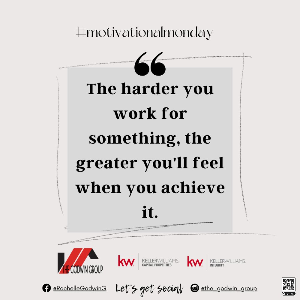 RGodwingouro's tweet photo. The harder you work for something, the greater you'll feel when you achieve it.

Happy Monday!🔥
#MotivationalMonday #keepmotivated #mondaymantra #dreambigworkhard #hardworkpaysoffs #opportunities #believeinyourself #setyourgoals https://t.co/ZsUwmbv3yg