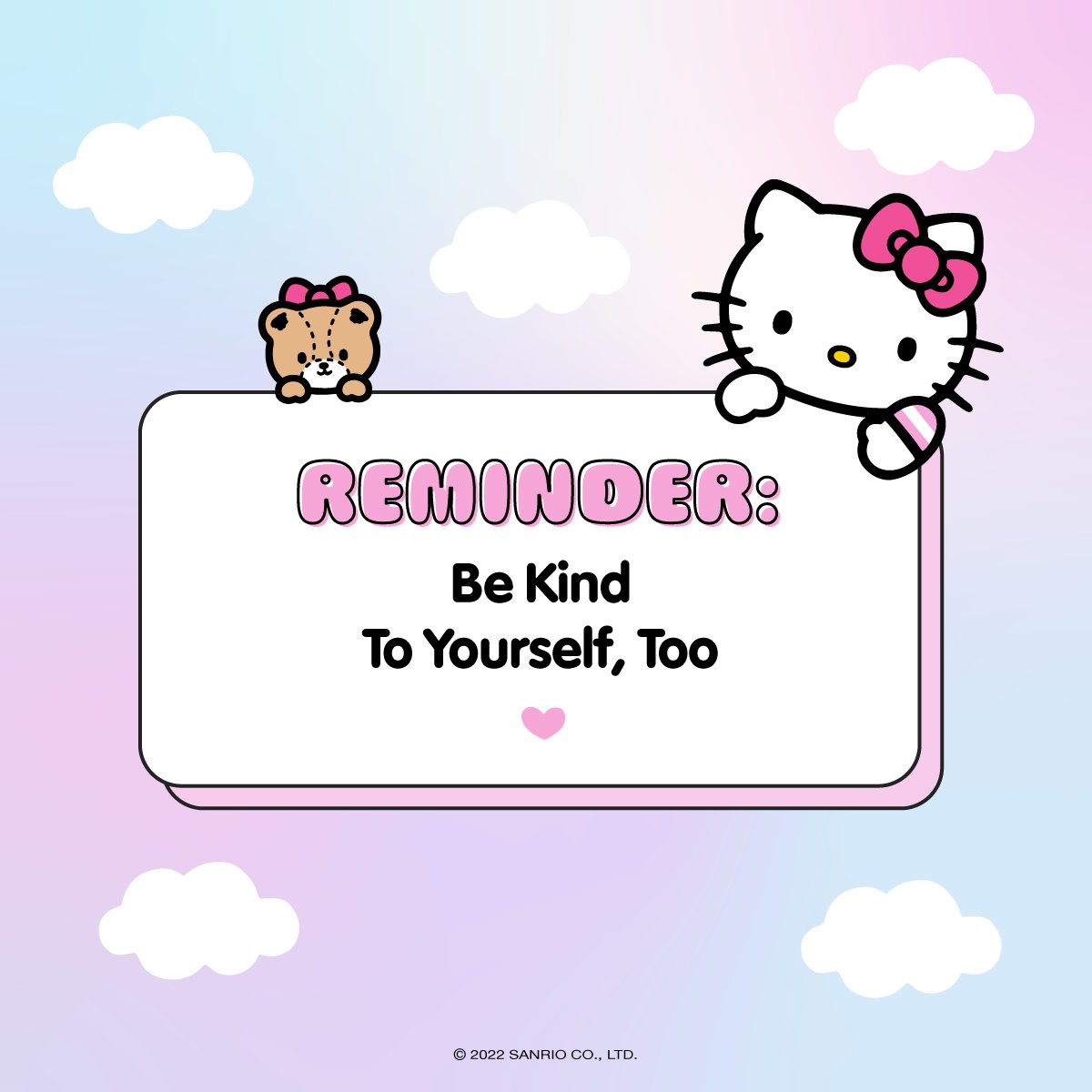 hellokitty's tweet photo. Tag someone who needs a reminder 💞 #mondaymotivation https://t.co/mimsNCAhMa