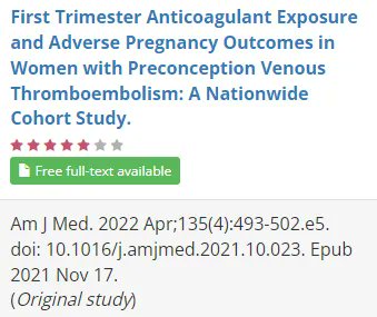 canvector's tweet photo. Let's #DiscussCLOTPlus: First Trimester #Anticoagulant Exposure and Adverse #Pregnancy Outcomes in Women with Preconception Venous Thromboembolism: A Nationwide Cohort Study
https://t.co/EnBbOVQud2
#VTE #Thrombosis #Research #Pregnancy #Anticoagulation #Denmark https://t.co/FbWsvIaYkq