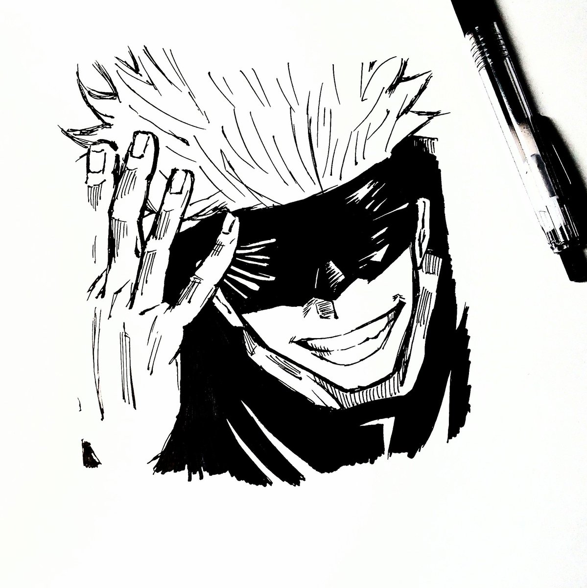 ボールペンとコピー用紙さえあれば絵は描ける #1発描き #呪術廻