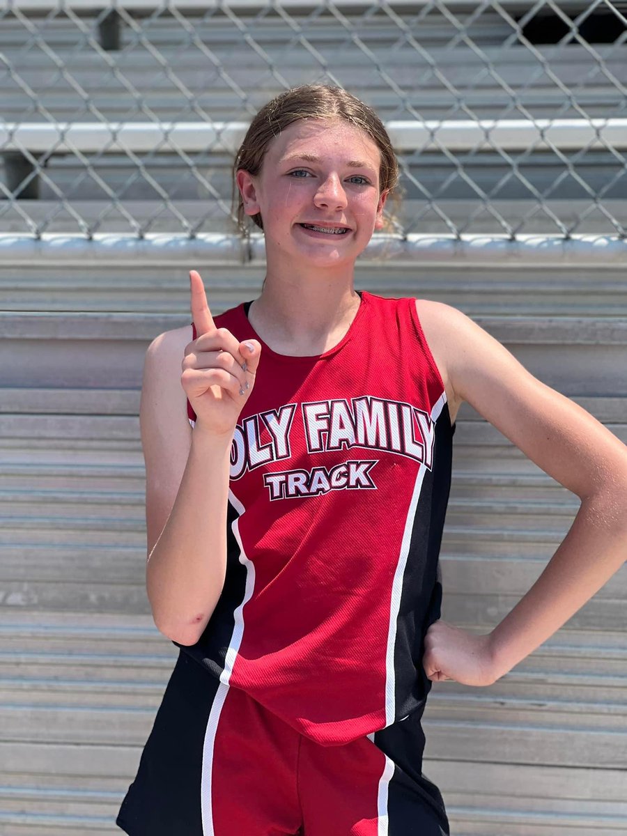 jyllie's tweet photo. Holy Family, State champions in the girls long jump and boys 4x100! Also, 6th place boys shot put boys 400m dash. #crusaderpride https://t.co/n6MRYNYAqm