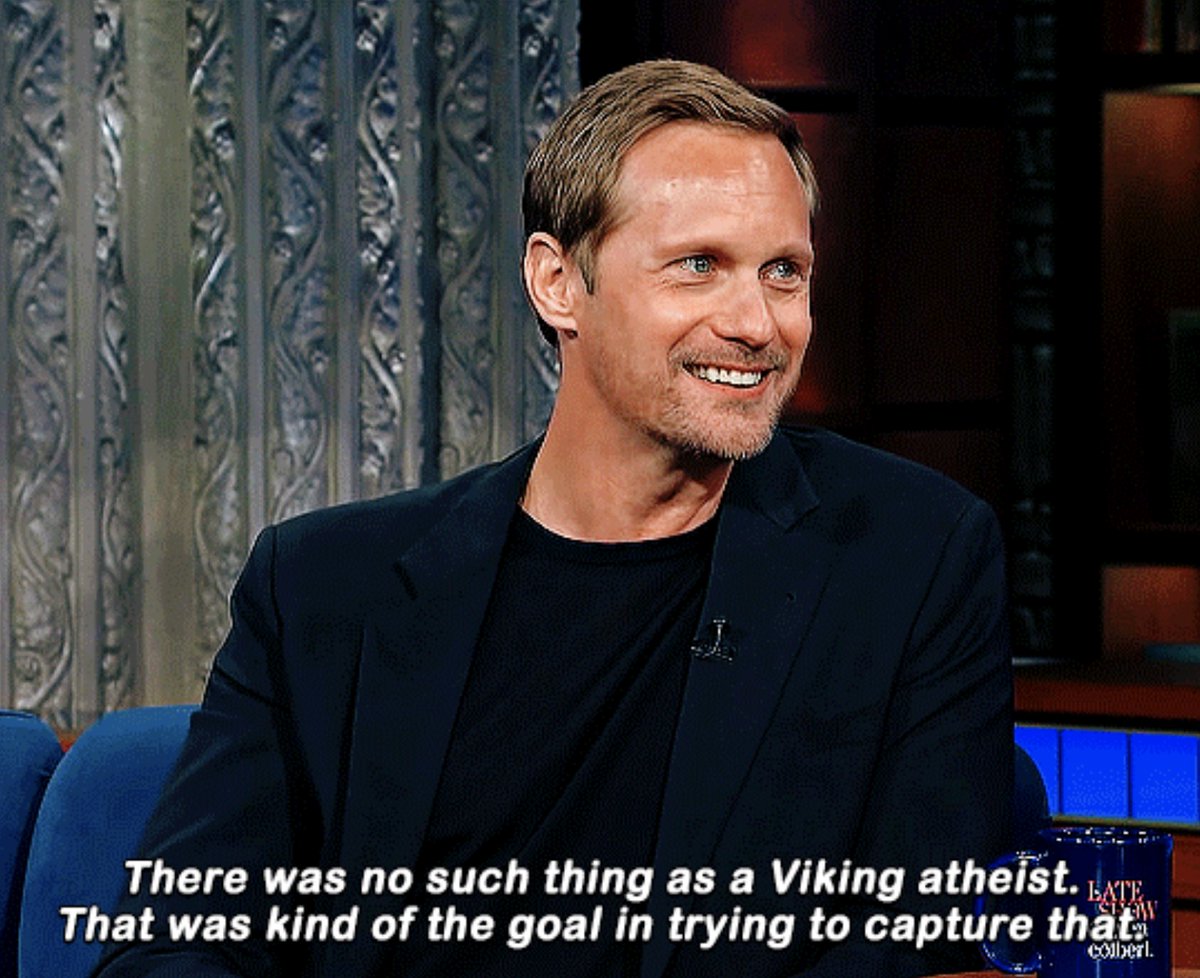 Alexander Skarsgård on #LSSC 4/20 “What was it aboout the story, you’re not only starring, you’re the producer--why is this story so important to you?” #AlexanderSkarsgard #TheNorthman (gif set from bladesrunner) 
https://t.co/JhzflqEgGo https://t.co/RU1sCXZDNw.