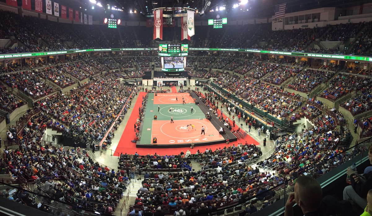 OHSAASports's tweet photo. 🚨🤼‍♀️#OHSAA GIRLS WRESTLING: The inaugural #OHSAA girls wrestling state tournament in March 2023 will be held alongside the three divisions of the boys wrestling state tournament at the Schottenstein Center at The Ohio State University.

@OhioStAthletics @TheSchott https://t.co/urGdUeU7uO