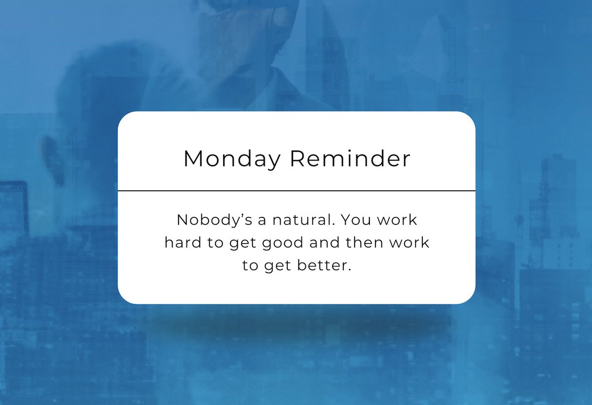Motivate yourself to work harder, longer and better!
#mondaymotivation #weeklyreminder