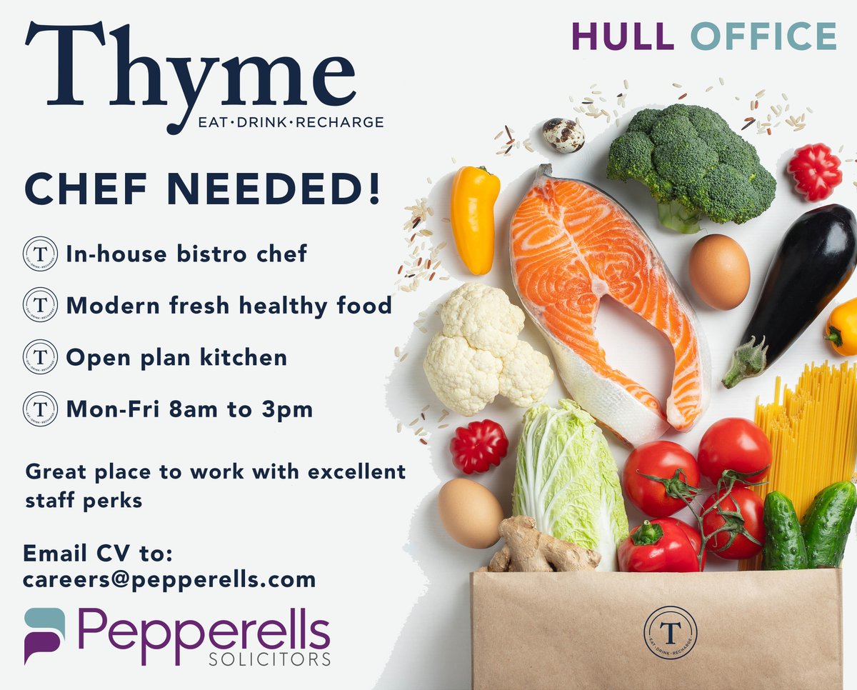 Pepperells's tweet photo. WE ARE LOOKING FOR A CHEF IN OUR HULL OFFICE
Plenty of great Perks at Pepps
If you are interested or know someone who is, please email your CV to us at careers@pepperells.com
#Pepperells #YourPartnerForLife #ChefNeeded
https://t.co/ooTseMVjJl https://t.co/Utr72cwKb4