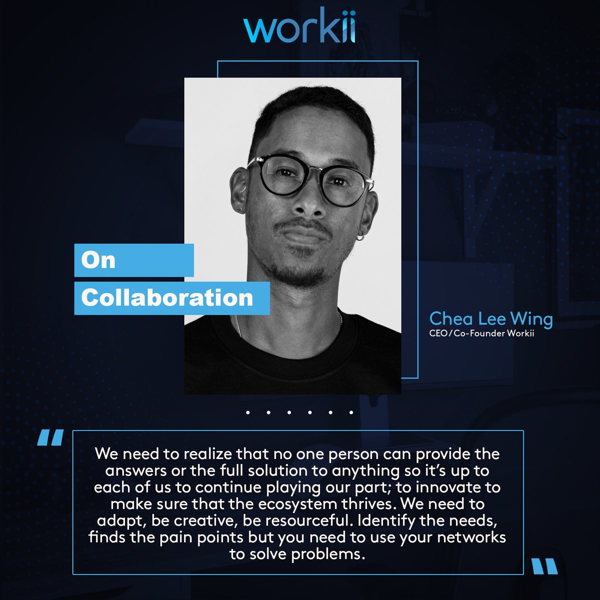 workii_app's tweet photo. At Workii, we believe that teamwork makes the dream work!

Our CEO weighed in on the importance of collaboration in Episode 1 of our Knowledge Series.

You can view the full episode by clicking on the link in the bio 👆

Happy work week to you!

#workii #poweredbyworkii #advice https://t.co/R8FpBLfrIe
