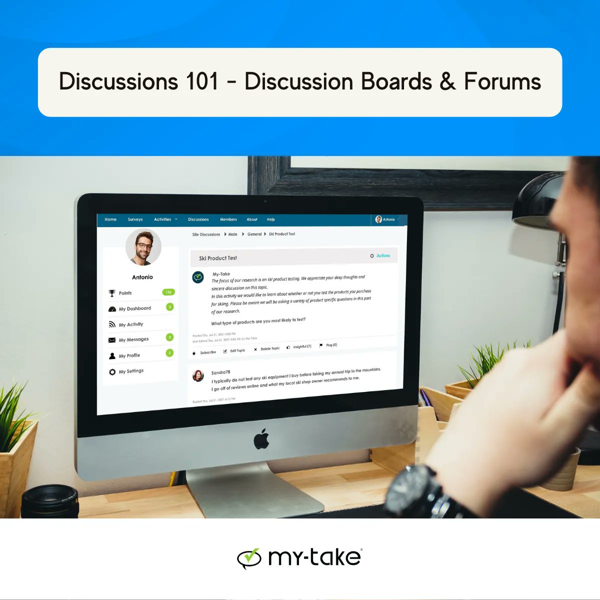 mytake's tweet photo. Looking to gather #qualitative feedback? Discussions are a great way to engage members! Discussions can be thought of like an asynchronous focus group, where members build off each other's ideas. This process can create unexpected, unique insights: https://t.co/B8qyacs8xt https://t.co/Jk6pRLWUfr