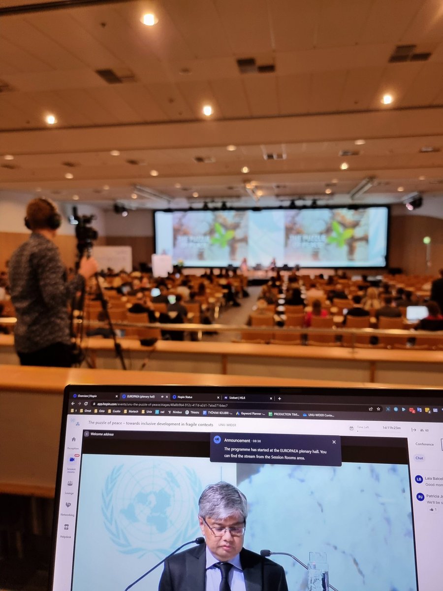 The #PuzzleofPeace conference brings the leading peacemakers in the world together in Helsinki and online @vrtltapahtumat @UNUWIDER @kunalsen5 #unie #elevatingevents