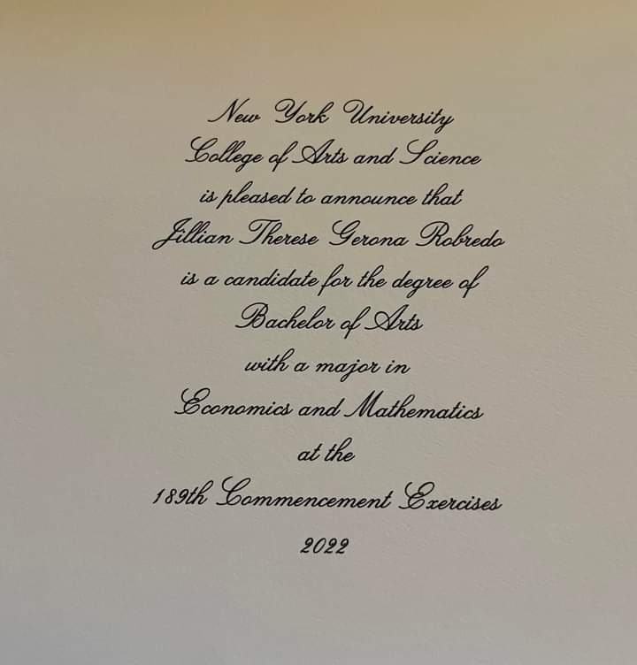 KUWTheRobredos's tweet photo. Warmest congratulations on your graduation @jillrobredo 💗🎉

P.s
Don't forget our Pasalubong po :) https://t.co/ri6RMSQFYK