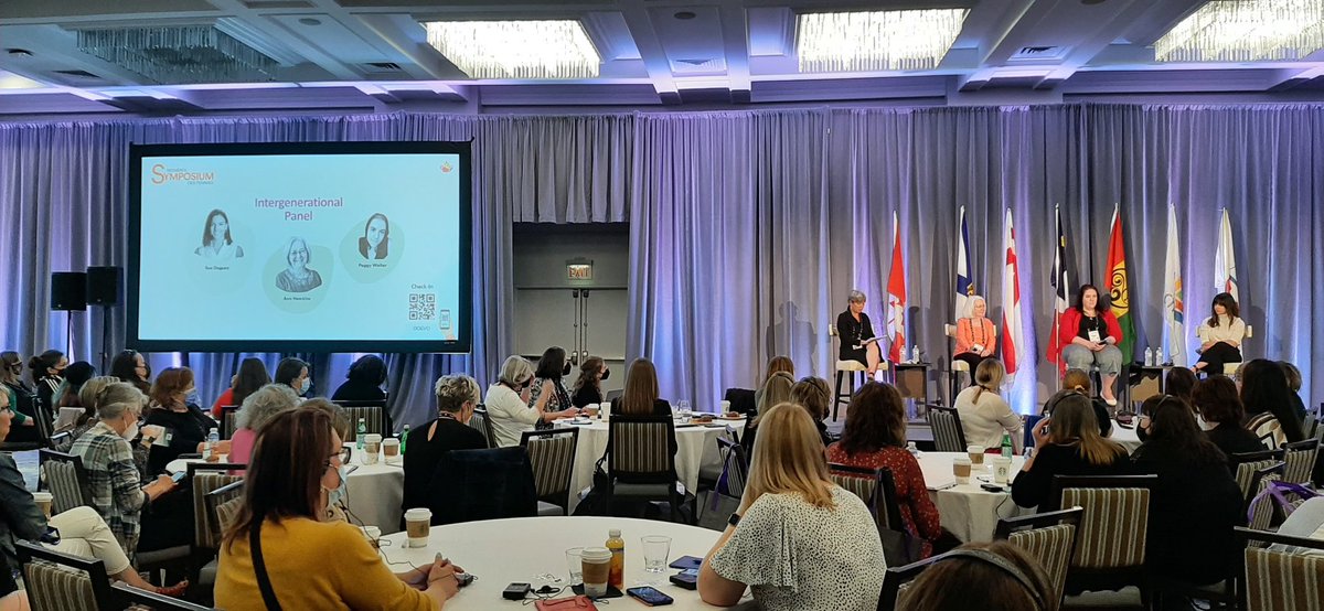 shelleymorse1's tweet photo. @CTFFCE #WomenSympoFemmes - Intergenerational Panel: AnnHawkins PeggyWelter SueDuguay. #Feminism in 2022 - believe in yourself, trust your gut, try, take other women with you, stop giving up on your rights &amp; start fighting for them #EqualityForWomen  @NSTeachersUnion https://t.co/g4nQltnY9r