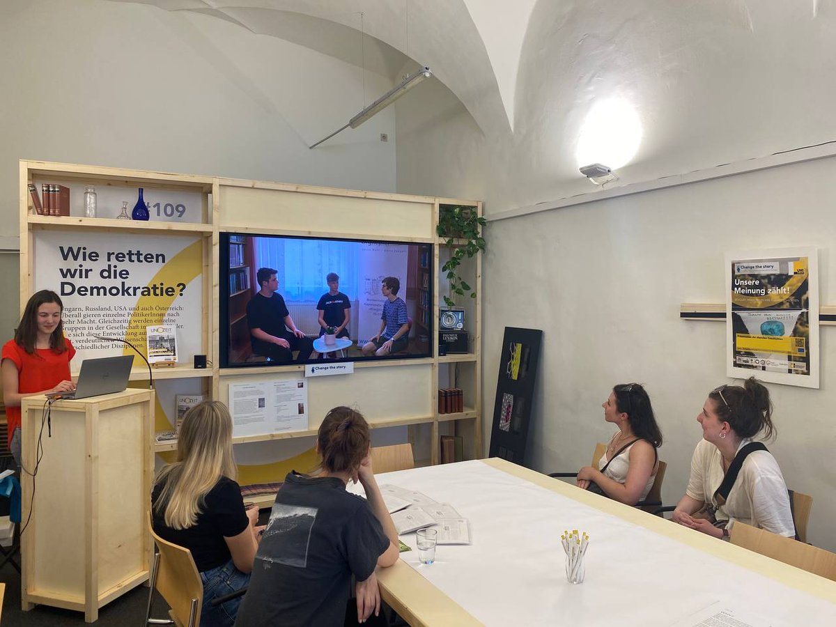 Last week, we presented our students' stories to the general public at the local Pop Up Store by the #universityofgraz 🎉

Have a look at our celebration site to see all stories: stories.changethestory.eu
#changethestory #digitalstorytelling #climatecrisis #weworkfortomorrow