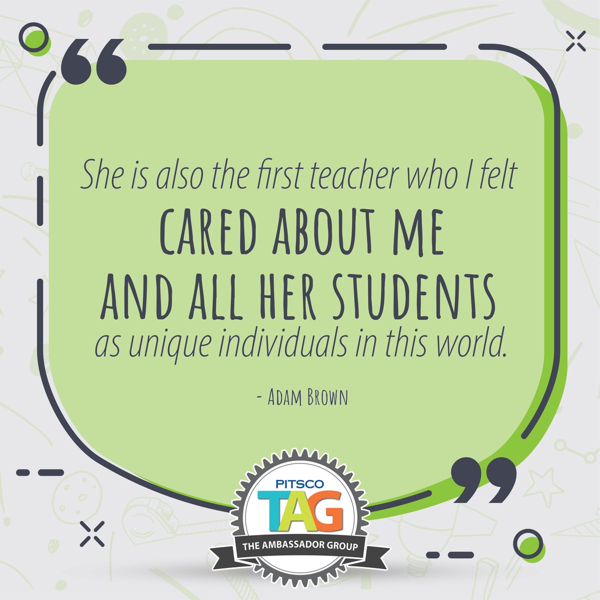 pitscoed's tweet photo. What make a good teacher? Who or what inspired them to be a teacher?
In the latest #PitscoBlog, we asked #PitscoTAG these questions. And, they did not disappoint! It's a celebration of #teachers by teachers! π
#MondayMotivation
https://t.co/xaDMGZX9yt https://t.co/7g1BKJawps