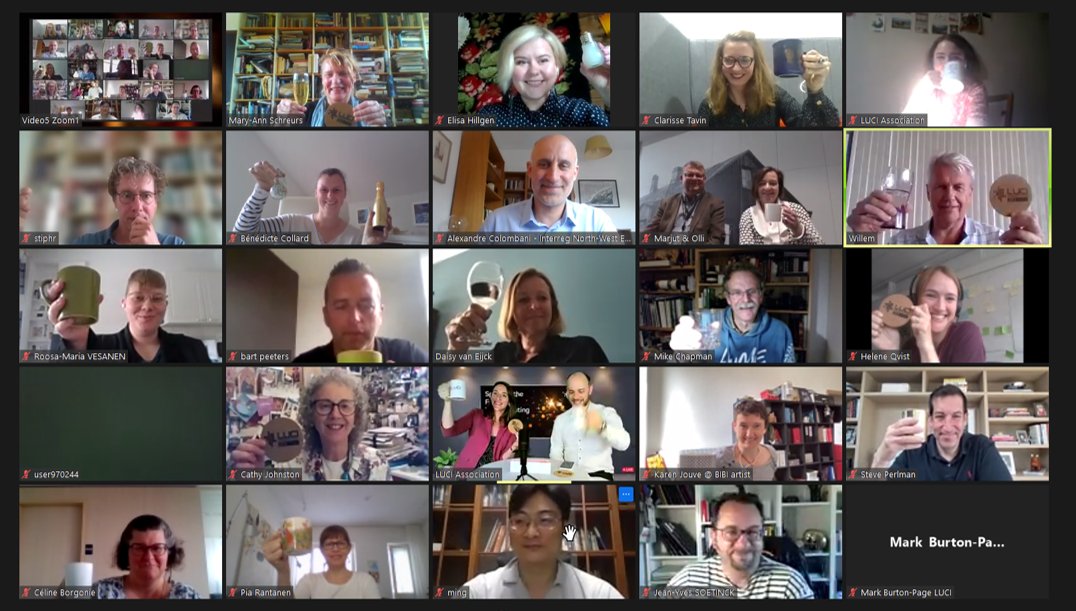 LUCIassociation's tweet photo. ✨ Here at Sparking the Future of #urbanlighting we are all enjoying a celebratory moment for #LUCI20years from all around the world! 3... 2... 1... LUCI! 📸 #LUCInetwork https://t.co/RyuSJ8LfP6